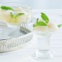 Lychee and mint sparkling cocktail
