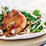 Maple and mustard pork cutlets with apple salad