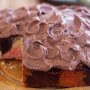 Marble cake with chocolate frosting