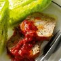 Meatloaf with tomato and pancetta sauce