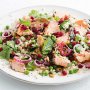 Middle-Eastern grilled salmon with rice salad