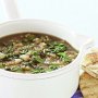 Middle Eastern-style lentil & spinach soup