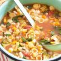Minestrone soup with tomato & basil