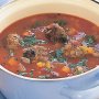Minestrone with meatballs