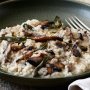 Mushroom risotto with black pepper and sage
