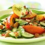 Nectarine, cucumber & almond salad