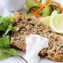 Oat & lemon crumbed fish with Asian salad