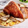 One-dish pork roast with potato and pear