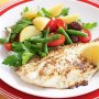 Pan-fried fish fillets with nicoise salad