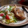Pan-roasted pork cutlets with citrus salad