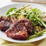 Paprika-spiced lamb with pineapple and asparagus salad