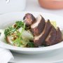 Paprika duck breasts on witlof, pear and hazelnut salad