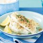 Parsley-crumbed fish with lemon-garlic mash