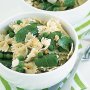 Pasta salad with peas and feta
