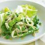 Pea, poached chicken & butter lettuce salad
