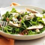 Pear and blue cheese salad with poached chicken