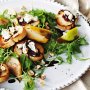 Pear salad with quince croutons