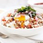 Persian eggs with lentils and couscous