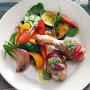 Pesto chicken with chargrilled vegetable salad
