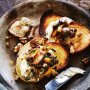 Pickled wild mushroom bruschetta
