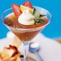 Pimms jellies with strawberries and cream