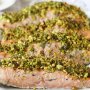 Pistachio-crusted salmon
