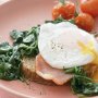 Poached eggs with spinach & bacon