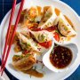 Pork, chive and spinach moon dumplings