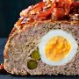 Pork and beef meatloaf with bacon jam