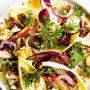 Pork and pear salad with fennel baked ricotta
