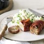 Pork and sage mini meatloaves with celeriac and pea mash