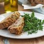 Pork and veal meatloaf with crunchy parmesan topping