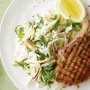 Pork cutlets with apple & fennel slaw