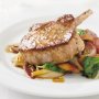 Pork cutlets with roasted fennel and apple