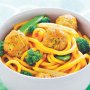 Pork meatballs with sweet chilli noodles