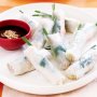 Pork rice paper rolls with hoisin dipping sauce