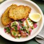 Pork schnitzel with German potato salad