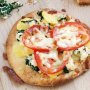 Potato, ricotta and spinach pizza