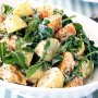 Potato salad with mustard and green peppercorn dressing