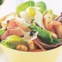 Prosciutto, cos and apple salad with garlic croutons