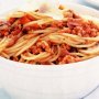 Prosciutto and mushroom spaghetti bolognaise