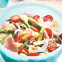 Proscuitto and asparagus pasta salad