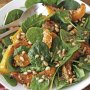 Pumpkin and spinach salad