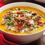 Pumpkin soup with savoury granola topping