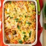 Quick crunchy-topped vegetable pasta bake