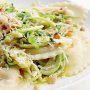 Ravioli with Brussels sprouts and burnt butter sauce