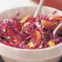Red cabbage, apple & cranberry salad
