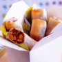 Red curry spring rolls with minted yoghurt