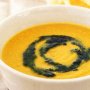 Red lentil soup with coriander oil