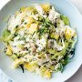 Rice noodle, chicken and pineapple salad